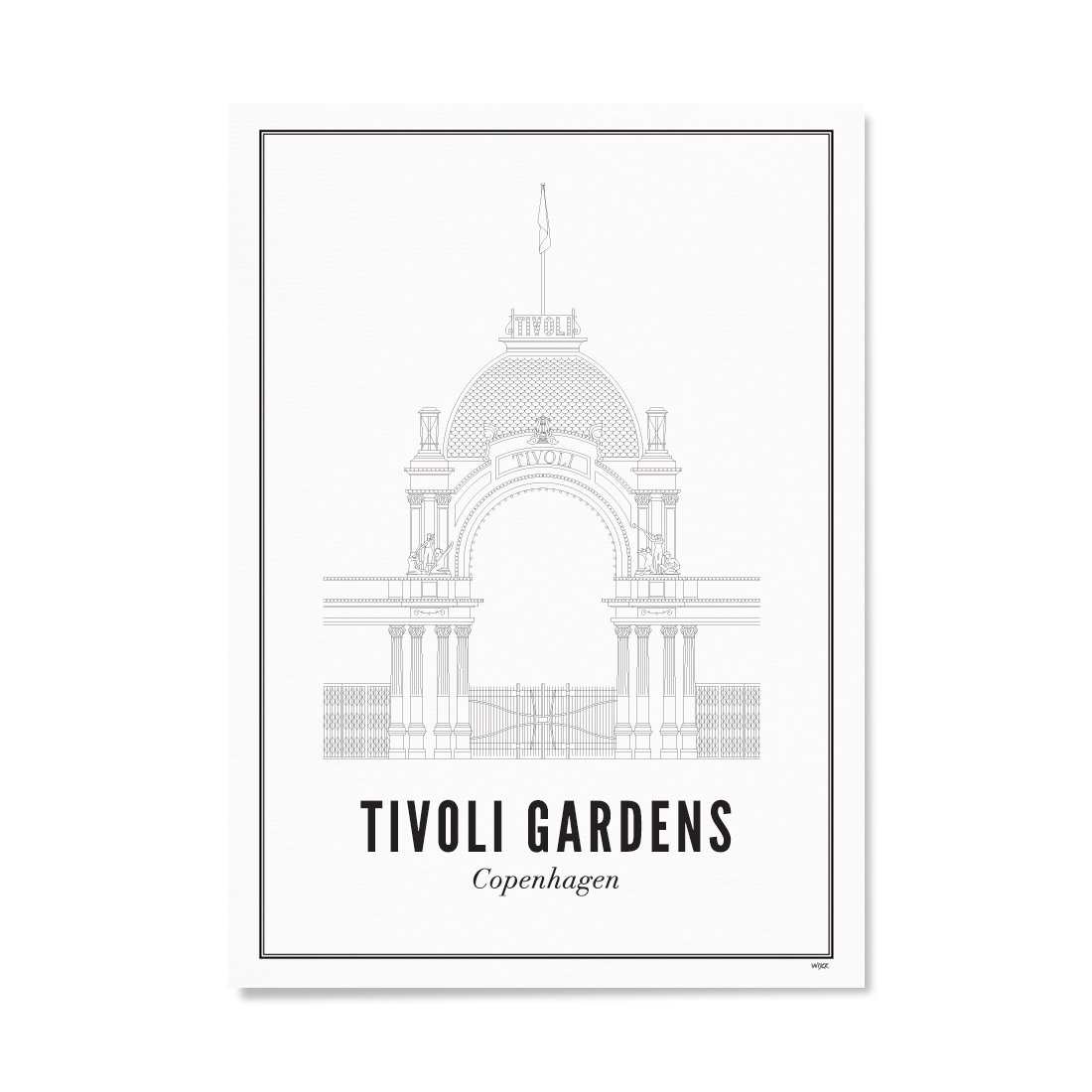 Poster van Kopenhagen - Tivoli | WIJCK. 